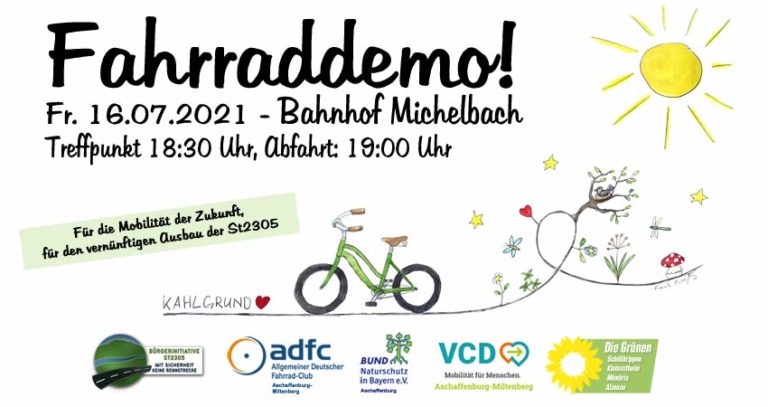 Fahrrad-Demo auf der St2305! 16.07.2021 – 18:30 Uhr