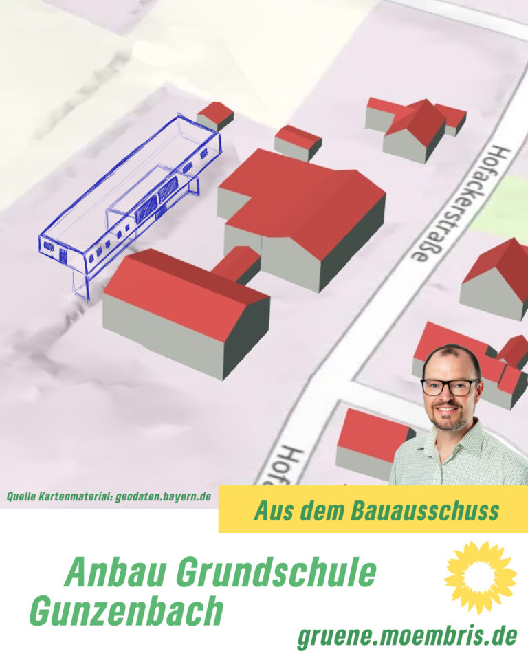 Neubau an der Grundschule Gunzenbach – Bauausschuss genehmigt Bauvoranfrage