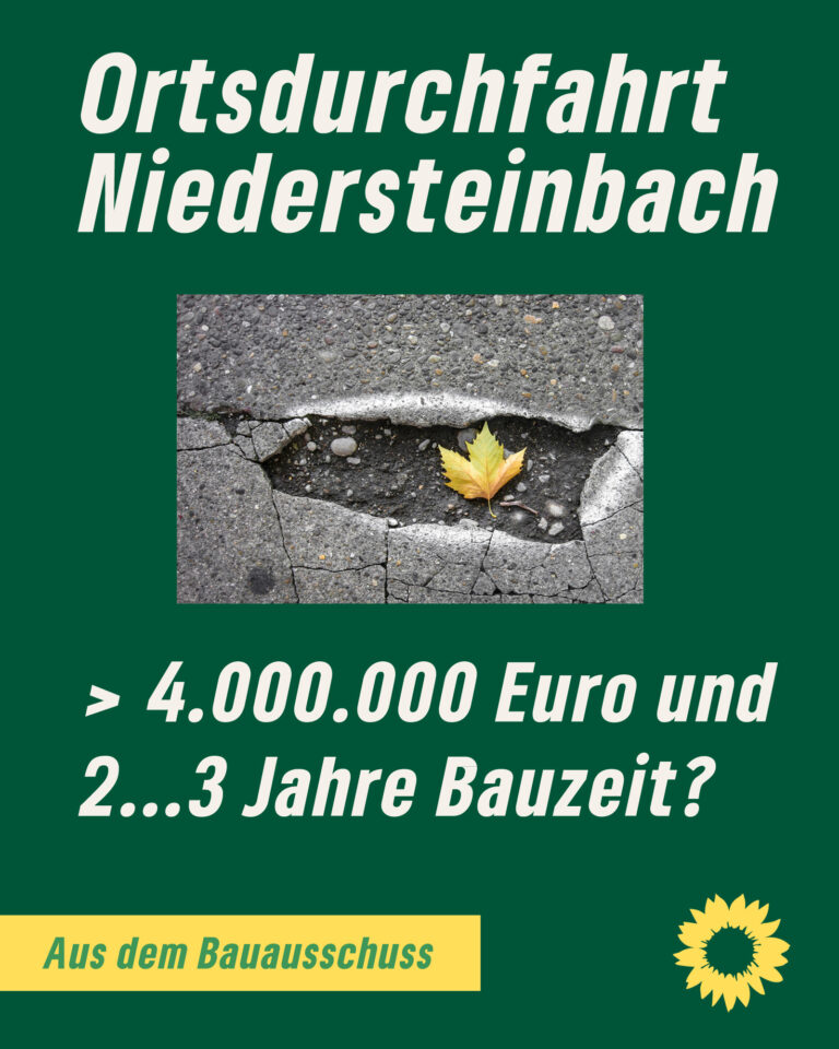 Sanierungsbedarf in der Ortsdurchfahrt Niedersteinbach